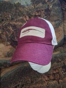 Fly Fishing Angler Trucker Cap Hat Mens Adjustable Spanish Fly Maroon White Mesh - Picture 1 of 10