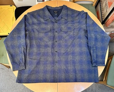 Camisa Pendleton THE ORIGINAL BOARD 100% Lana Virgen Cuadros Azul y Gris Para Hombre’s 5XL Foto 1 de 4