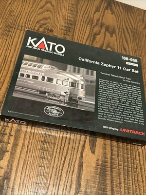 Kato 106-055 N Scale California Zephyr 11 Car Set With Display Unitrack - NIB - Image 1 of 4