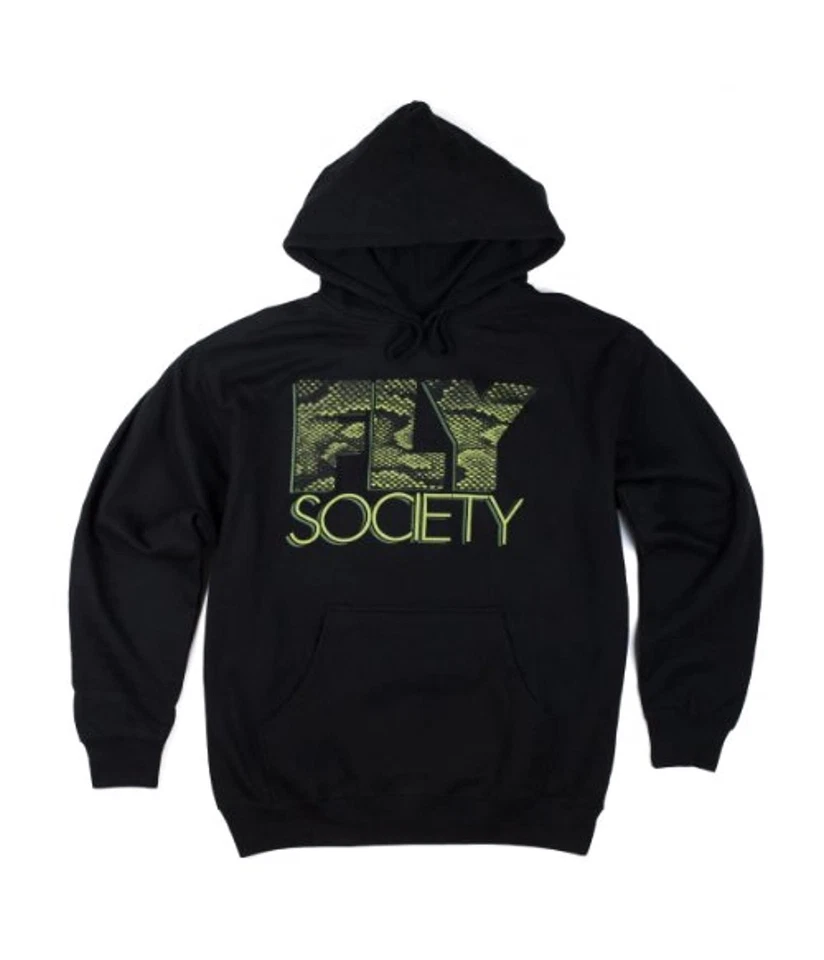 Fly Society Hombres The Snakeskin Fly Sudadera con Capucha, Negro, 2XL Foto 1 de 1