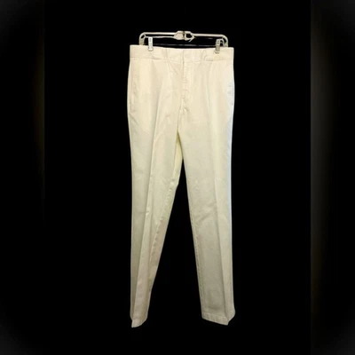 Lacoste Live Men's White Flat Front Pants Size 31 - Image 1 of 4