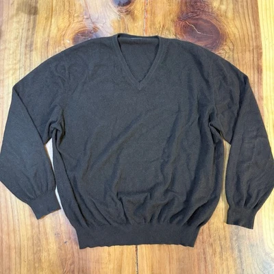 Suéter Pullover Mario's Para Hombres 100% Cachemira XXL Cuello en V Tejido Negocios J3-28 Foto 1 de 4