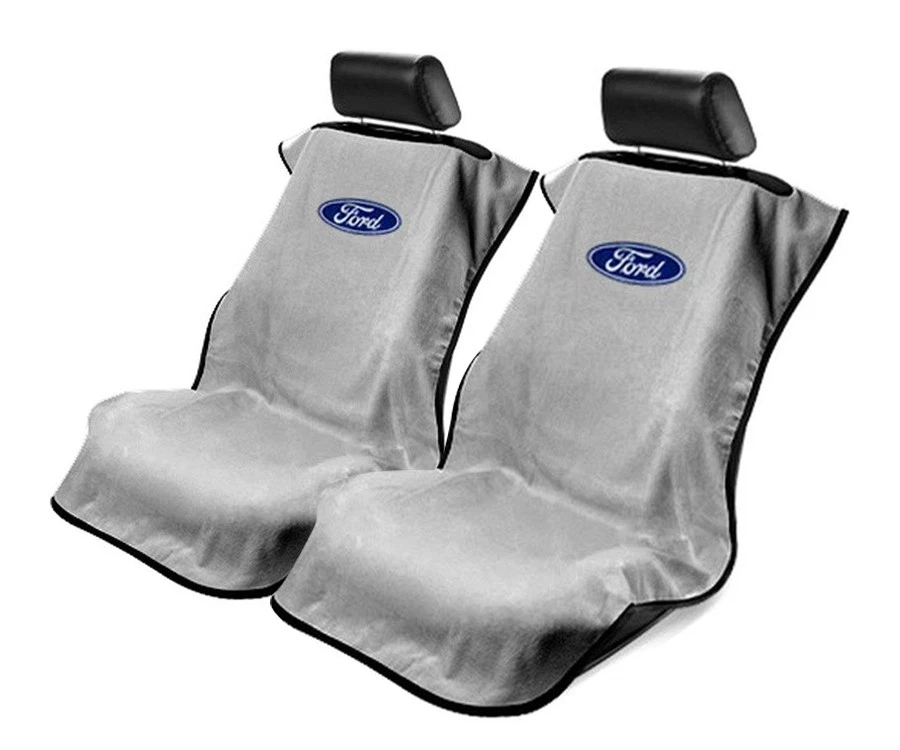 Чехлы на передние автомобильные сиденья Seat Armour 2 штуки для Ford - серая махровая ткань - Изображение 1 из 1