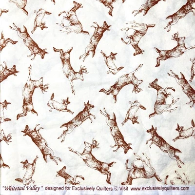 Whitetail Valley Media Yarda 100% Algodón por Exclusively Quilters para coser edredón Foto 1 de 4