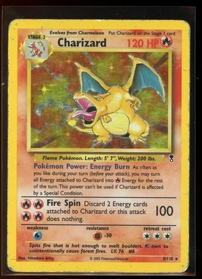 2002 Pokemon Legendary Collection Charizard 3/110 Holo Foil Rare WOTC - Image 1 of 2