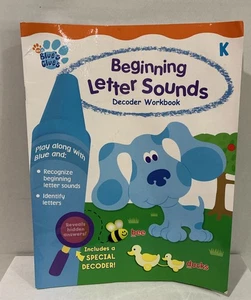 VTG Blue’s Clues Nick Jr. decoder workbook Letters & Sounds with Decoder New - Imagen 1 de 11