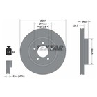 Textar Vented Brake Discs fits Chrysler Concorde 1997-2003 2.7 3.5 92230003