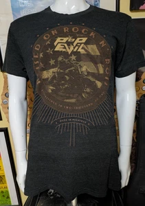 T-Shirt Pop Evil Raised On Rock'n'Roll Band Konzert Tour Large Muskegon Mi 2014 - Bild 1 von 4