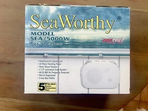 SeaWorthy SEA-5000W Marine 65 Watts 4 Ohms Water Proof Speakers New In Box - Picture 1 of 8