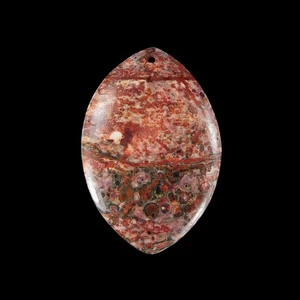 Leopard Skin Jasper BEAD 48x32x6 mm HB300084 - Picture 1 of 4