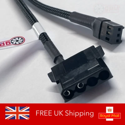 Fan Header to Molex Fan Power Adapter Cable (3/4-Pin Header to MOLEX) - Image 1 of 4