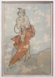 Original Vintage Print ALPHONSE MUCHA -CLIO - BOOK - ILLUSTRATION - GRAPHIC- MAN - Picture 1 of 9