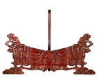 Rosewood Carved Plate Easel Display Holder Stand Round Disk Award Wooden Rack