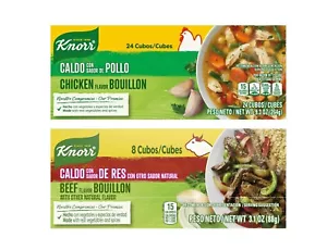 Cubos de caldo Knorr Beef + sabor pollo, paquete de 8 x 2 - Imagen 1 de 11
