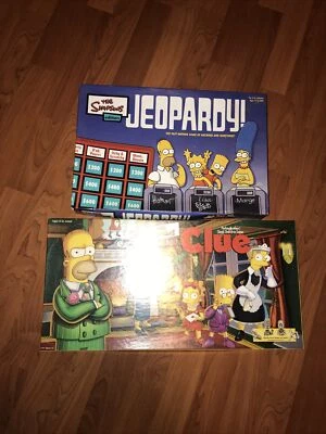 SIMPSONS Clue Board Game FIRST EDITION 2000 Pewter Figures Complete & Jeopardy - Image 1 of 4