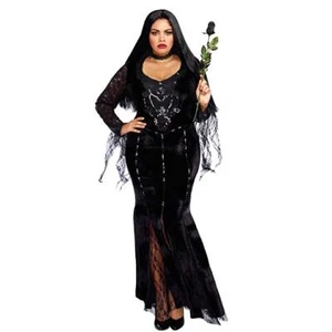 Dreamgirl Frightfully Beautiful Addams Adult Plus Size Halloween Costume 10639X - Picture 1 of 3