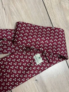 Corbata de seda Luigi Borrelli Napoli roja floral - Imagen 1 de 4