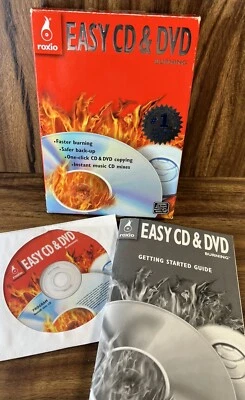 Roxio Easy CD & DVD Burning Complete in Box Windows 7 Vista XP Compatible 2007 - Image 1 of 4