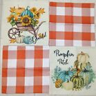 Set Of 4 Fall Pillow Covers 18x18 Inches Fall Autumn Pumkins Decoration. I9