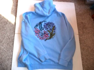 NO BOUNDARIES OVERSIZED Fit 2XL (50/52) HIOODIE "LOVE ME NOT- FLOWERS & SKULL - Picture 1 of 4