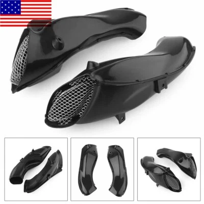 Tubo de admisión de aire ABS Ram conductos cubierta negra para Suzuki GSXR600 GSXR750 2004 2005 Foto 1 de 4