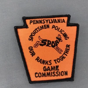 Pennsylvania PA Spielkommission Sportler Polizei 3 3/4" Jäger orange Aufnäher - Bild 1 von 2