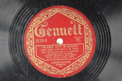Piggy Jones 78 RPM Gennett - I'm Knee Deep In Daisies L6E Foto 1 de 2
