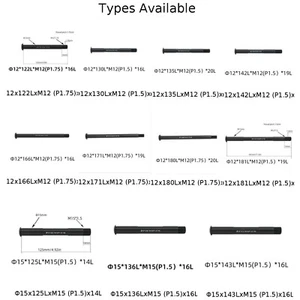 Aluminum Alloy Bike Bicycle Front/Rear Thru Axle Quick Release Adapter 12/15mm - Picture 1 of 15