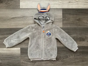 Space Jam Bugs Bunny Full Zip Hooded Jacket Sweatshirt Kids Youth Toddler 4T - Picture 1 of 4