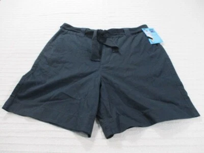 Pantalones Cortos Riders Informales Para Mujer 18WM Negro Chino Corbata Cremallera Frente Plano Algodón Nuevos Foto 1 de 4