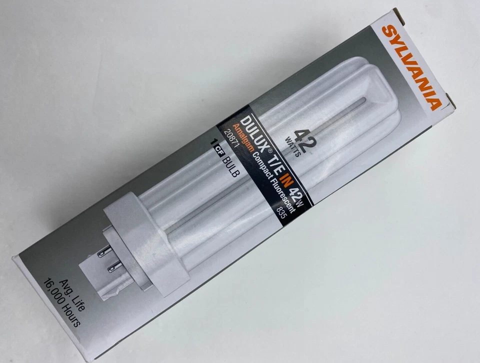 Sylvania 20871 CF42DT/E/IN/835 42W T4 CFL 4-pin GX24q-4 3500k Warm White - Image 1 of 4