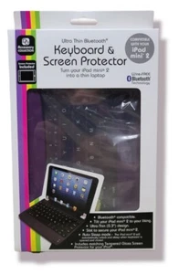 Ultra Thin Bluetooth iPad Mini 2 Keyboard and Screen Protector PURPLE *NEW* - Picture 1 of 2