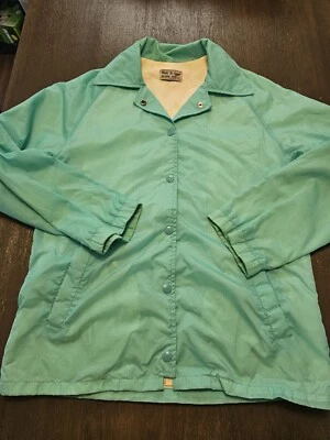 Quebra-vento feminino vintage colorido aqua tamanho P - Imagem 1 de 4