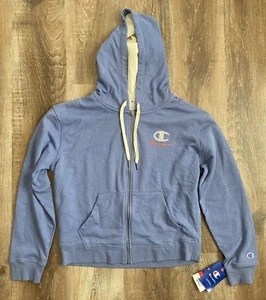 CHAMPION~NEW~Zip-up Campus French Terry Hoodie~Women's Size LARGE~L~Blue~NWT - Picture 1 of 5