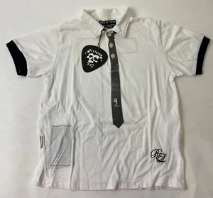 RELIGION Boy's Shirt Short Sleeve Button Cotton White Sz 4-5 Retail $39 NWT New - Picture 1 of 3