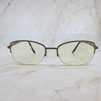 Marco de gafas Adrienne Vittadini 1156 para mujer marrón metal medio borde 53-17-135 Foto 1 de 4