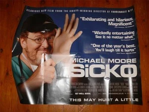 UK Quad Film / Movie Poster ~ Sicko ~ Folded four times - Picture 1 of 1