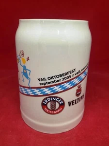 ERDINGER WEISSBRAU VELTINS 2005 VAIL CO OKTOBERFEST 0,5L STEINGUT BIERKRUG NEU - Bild 1 von 8