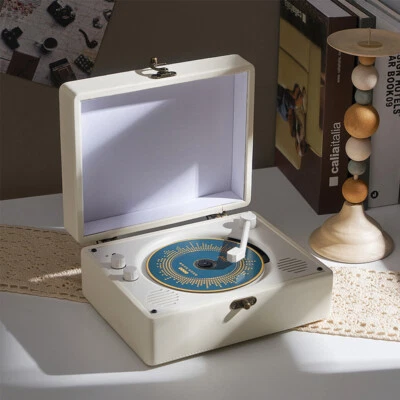 CD Player Retro Suitcase Desktop Bluetooth 5.0 with Speaker CD-R CD-RW CD-WMA - image 1 of 4