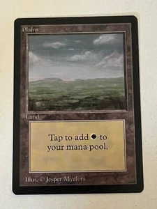 Magic the Gathering MTG Plains v.3 (Dark) Beta NM- (Beta Bob) - Picture 1 of 3