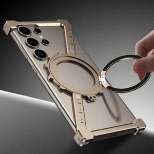 Funda sin marco con soporte de anillo magnético ultra aluminio para Samsung S25 S24 S23 S22 - Imagen 1 de 24
