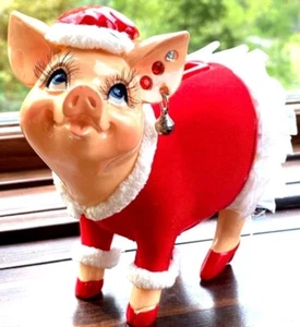 Mrs. Claus Piggy Bank Cracker Barrel Vintage - Picture 1 of 5