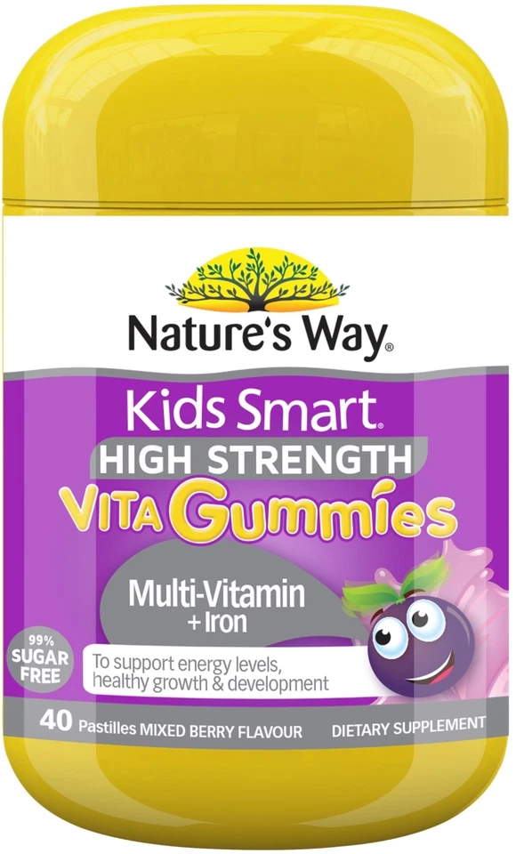 Multivitamínico Inteligente Niños + Hierro 40 Gomitas Vita Alta Resistencia Paquete de 3 Nature's W Foto 1 de 1