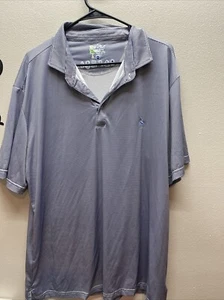 Tailorbyrd Golf Polo Shirt Adult XXL Blue Striped Moisture Wicking Men Navy - Picture 1 of 11