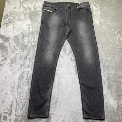 Jeans Diesel Tepphar 0662U elásticos ajustados zanahoria grises de mezclilla para hombre talla 34 se adapta a 36" Foto 1 de 4