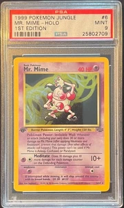 Mr. Mime Holo #6 /64 PSA 9 - 1999 Pokemon Jungle 1st Edition - Picture 1 of 2