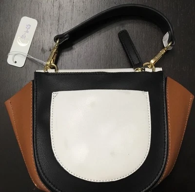 Encantador Charlie Bandolera Bolso Pequeño Cartera Doble Correa Marrón/Negro/Blanco Foto 1 de 4