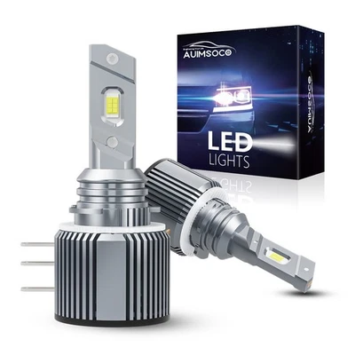 LED Headlight H15 High Beam Bulbs White Light Conversion For BMW X1 2014-2015 - Image 1 of 4