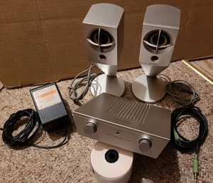 Sony Active 2 Channel Computer Speaker System SRS-Z1 Tested Working - Complete - Picture 1 of 2