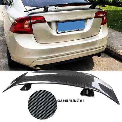 For Volvo S60 V60 Carbon Fiber Style 46" Car Rear Trunk Spoiler Lip Wing Racing - Imagem 1 de 4